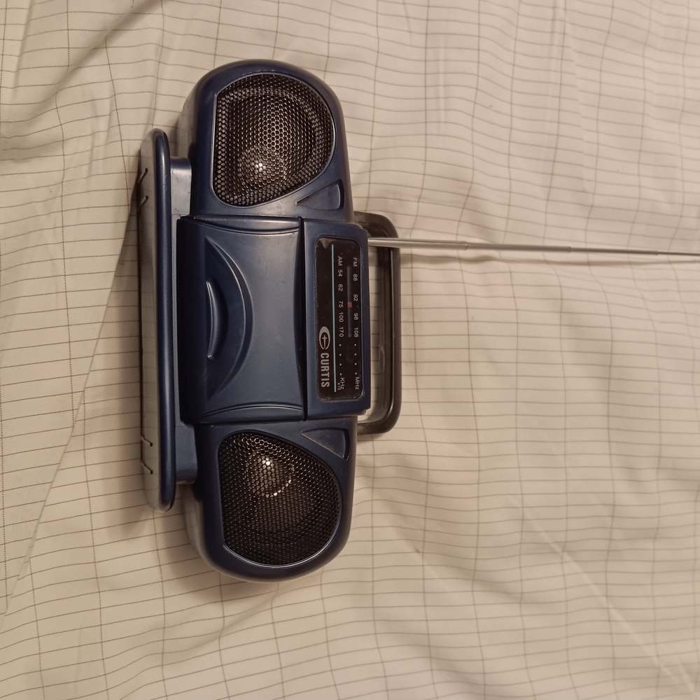 Very Small  Blue Portable Radio